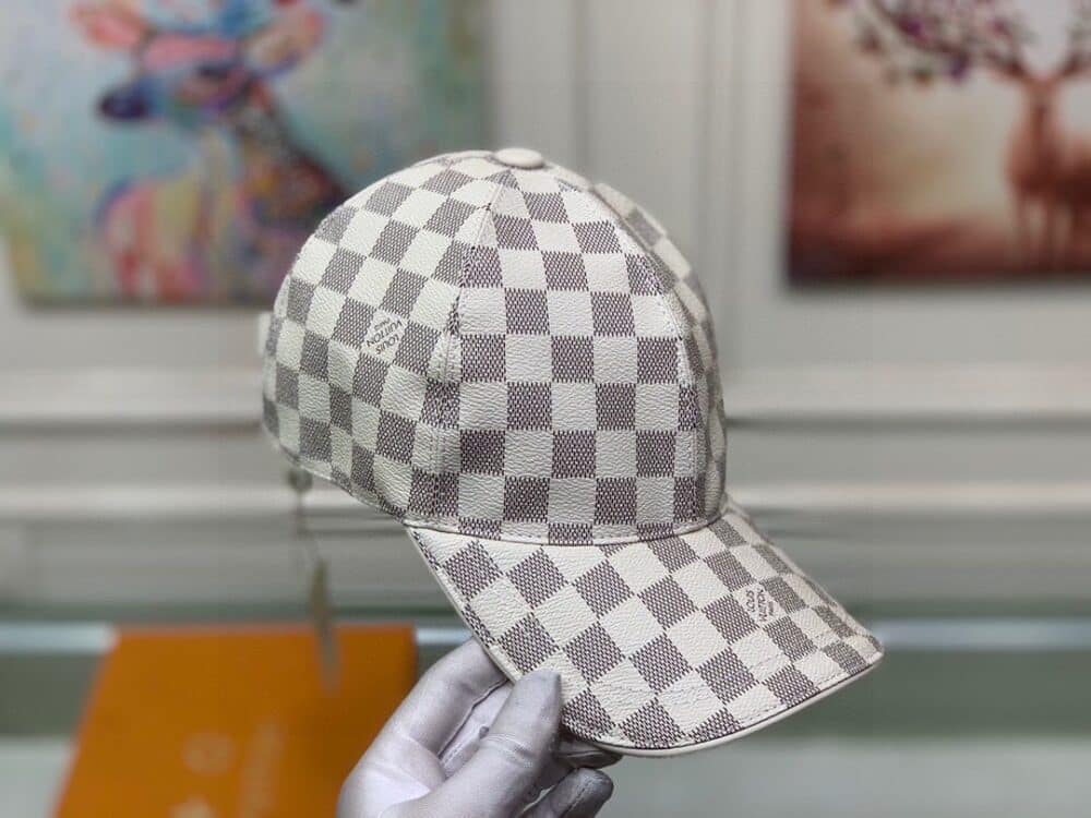 LOUIS VUITTON DAMIER AZUR COATED CANVAS CAP WHITE - Image 3