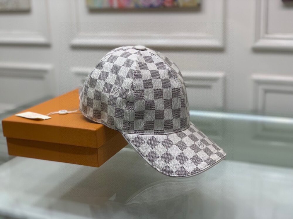 LOUIS VUITTON DAMIER AZUR COATED CANVAS CAP WHITE - Image 7