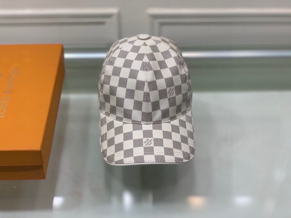 LOUIS VUITTON DAMIER AZUR COATED CANVAS CAP WHITE - Image 9