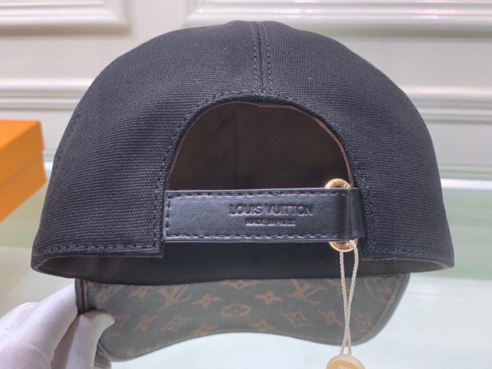 LOUIS VUITTON SUPREME LOGO CAP BLACK - Image 4