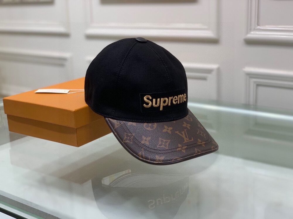 LOUIS VUITTON SUPREME LOGO CAP BLACK - Image 7