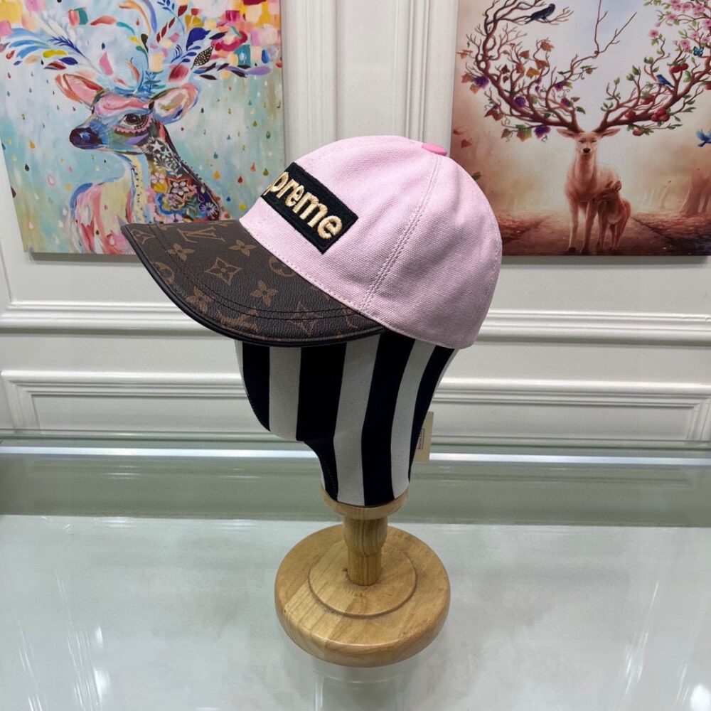 LOUIS VUITTON SUPREME LOGO CAP PINK - Image 7