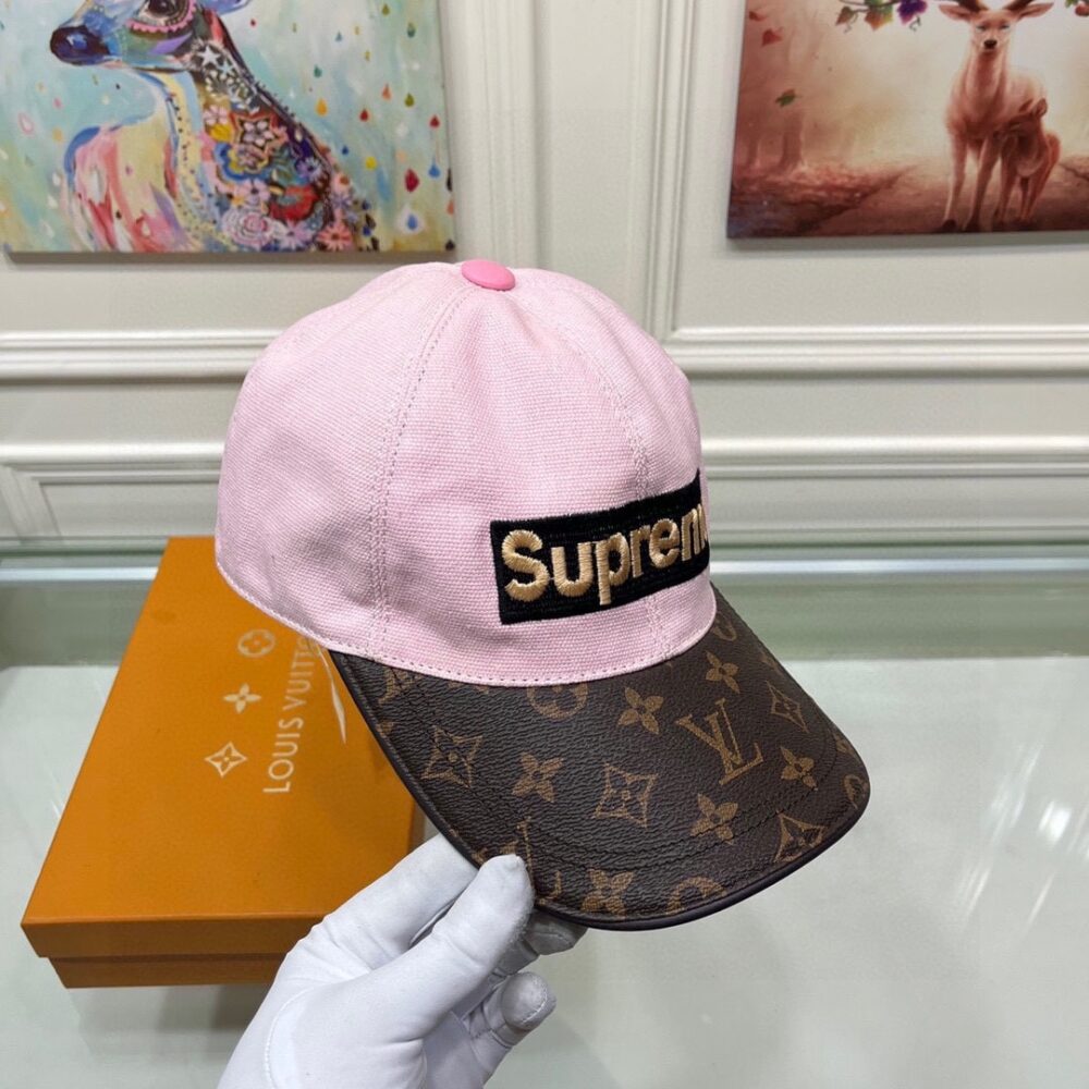 LOUIS VUITTON SUPREME LOGO CAP PINK - Image 6