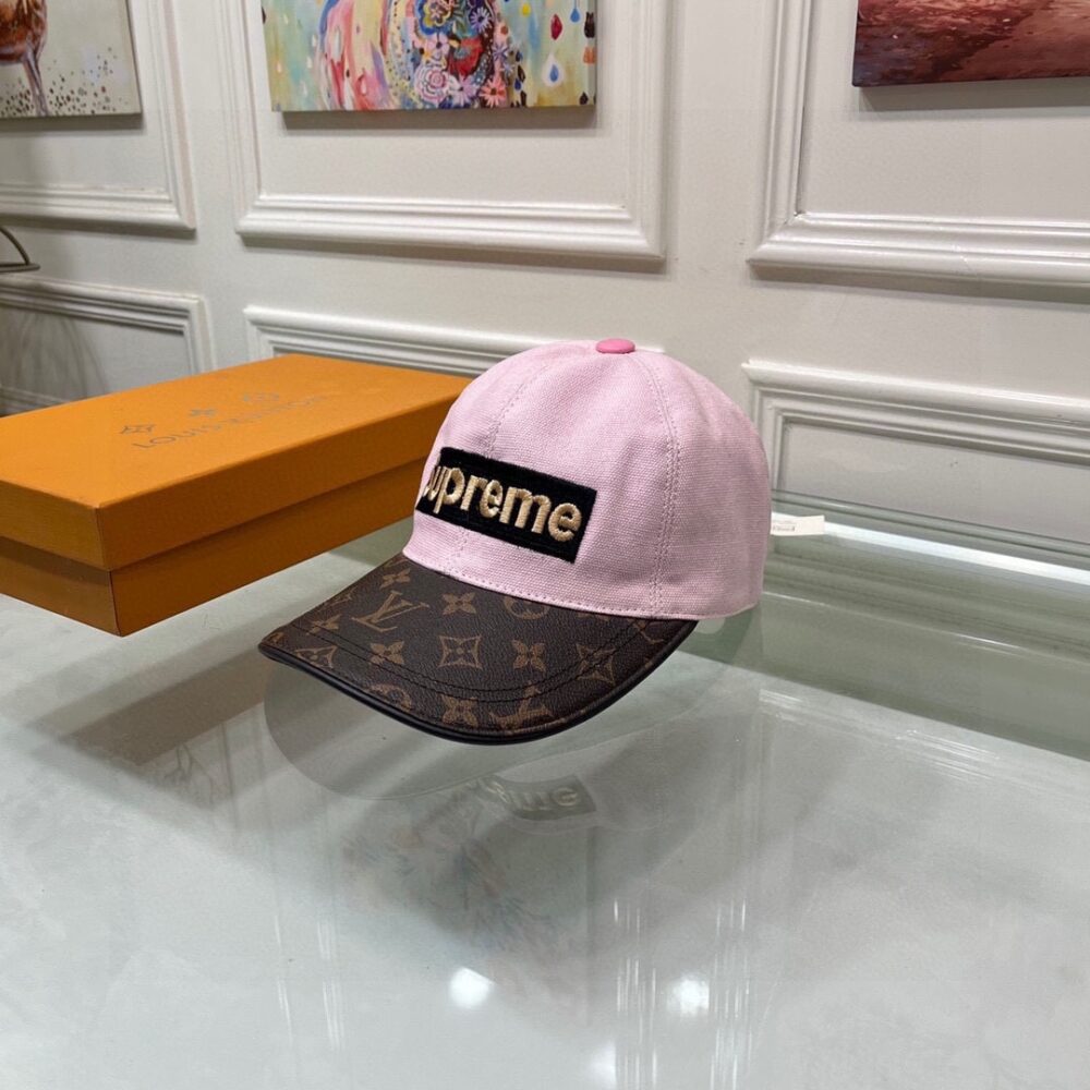 LOUIS VUITTON SUPREME LOGO CAP PINK - Image 5