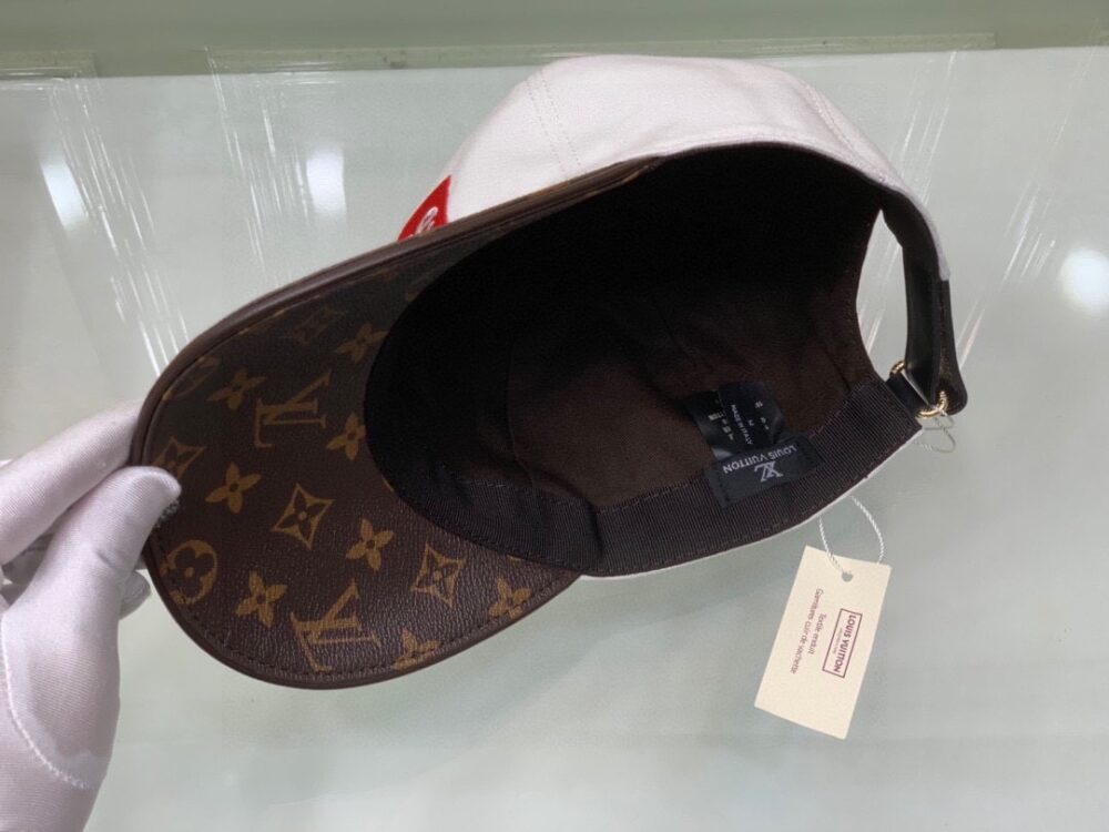 LOUIS VUITTON SUPREME LOGO CAP WHITE - Image 8