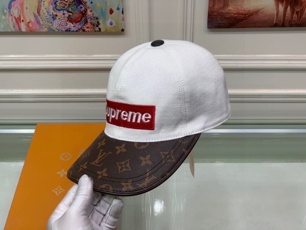LOUIS VUITTON SUPREME LOGO CAP WHITE - Image 5