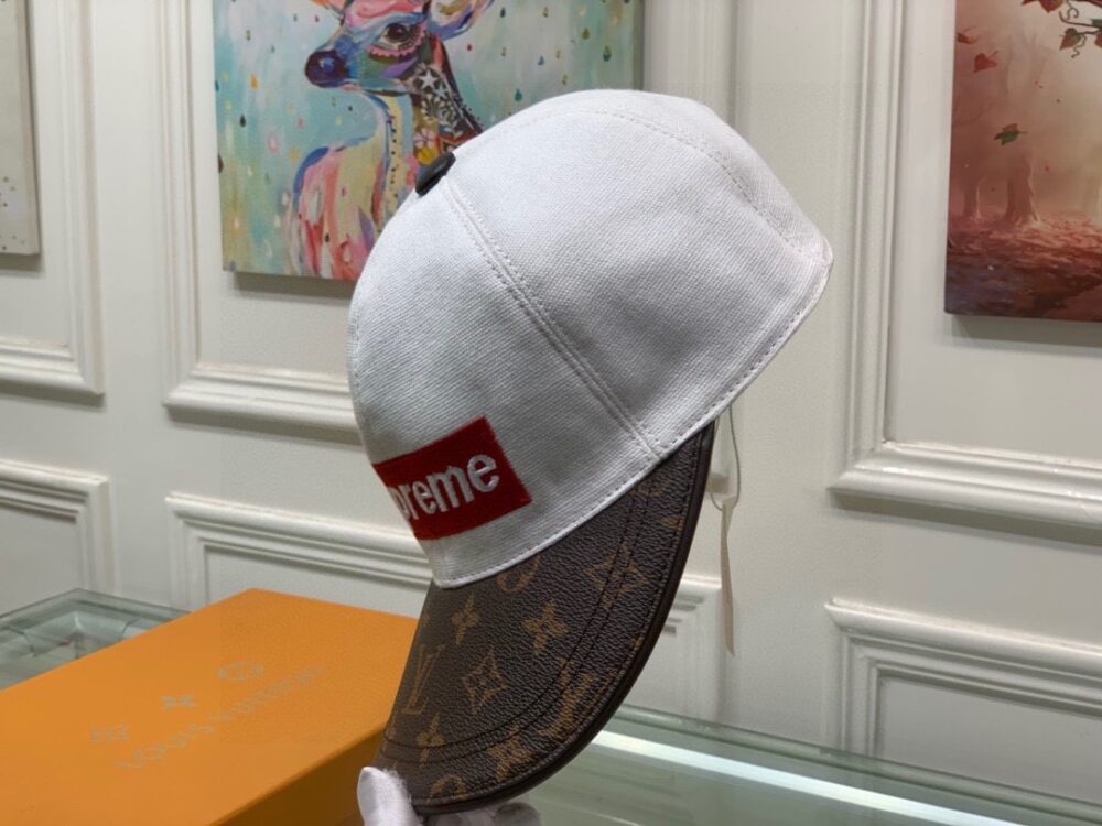 LOUIS VUITTON SUPREME LOGO CAP WHITE - Image 4