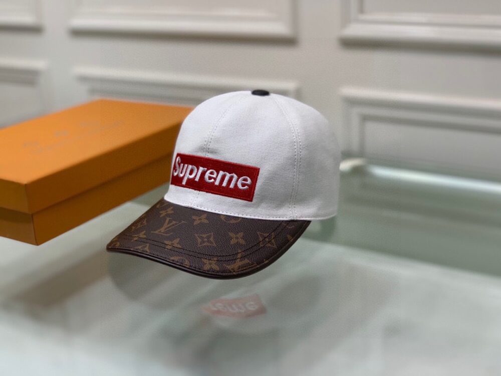 LOUIS VUITTON SUPREME LOGO CAP WHITE - Image 7