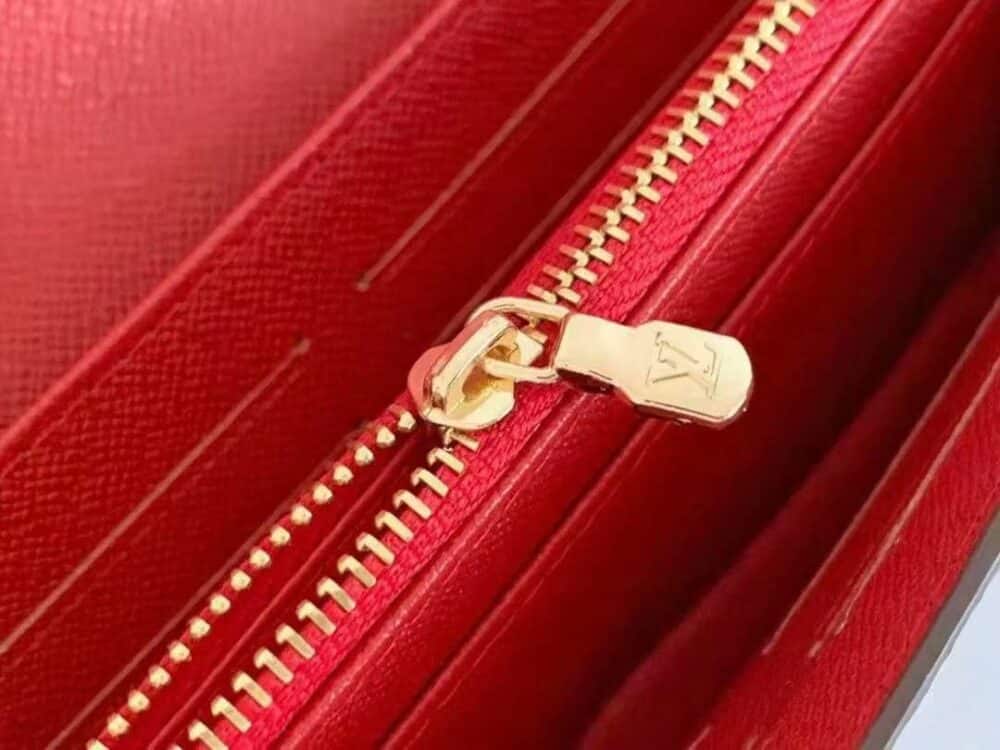LOUIS VUITTON SARAH WALLET DAMIER EBENE RED 19 CM - Image 3