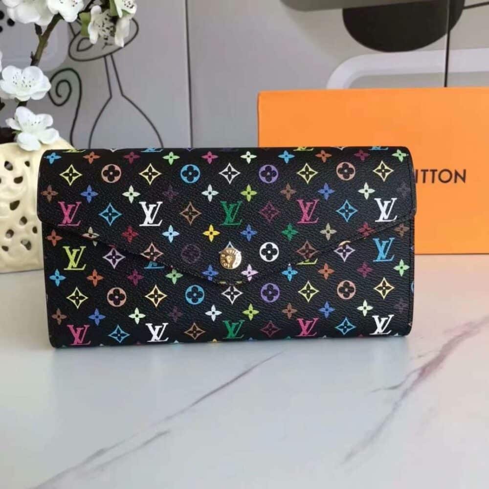 Alternative view of LOUIS VUITTON SARAH WALLET MONOGRAM MULTICOLOR BLACK 19CM