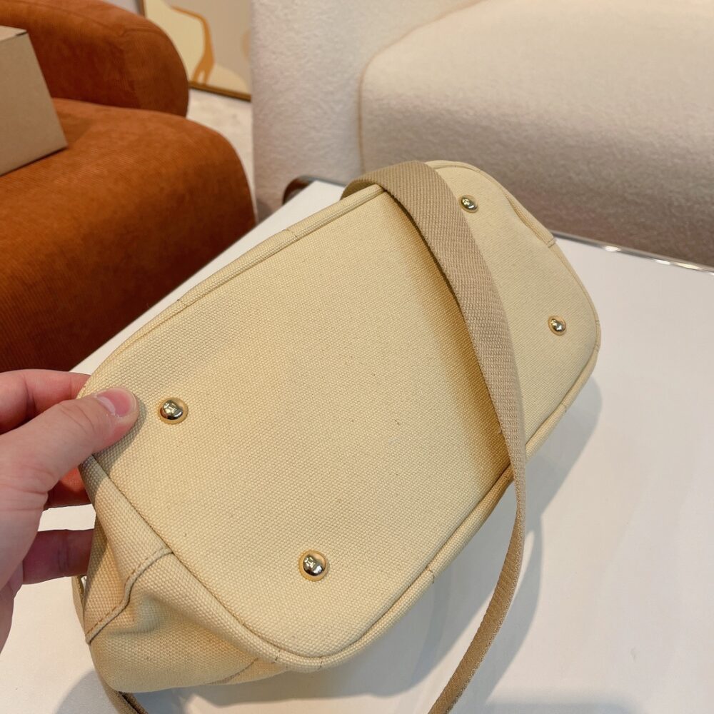 PRADA CANAPA TOTE CANVAS BAG IN BEIGE 29CM - Image 6