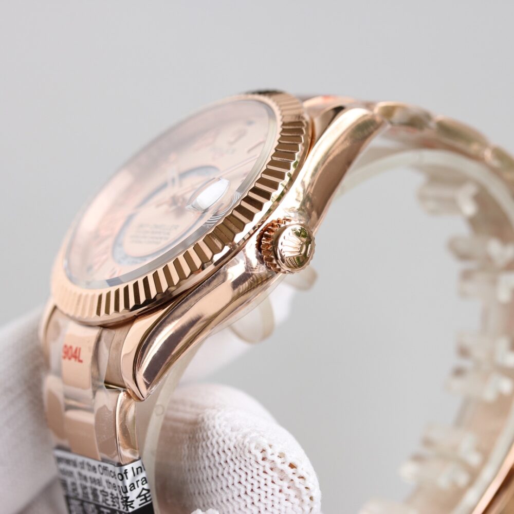 ROLEX OYSTER PERPETUAL WATCH 42MM EVEROSE GOLD 326935 - Image 5