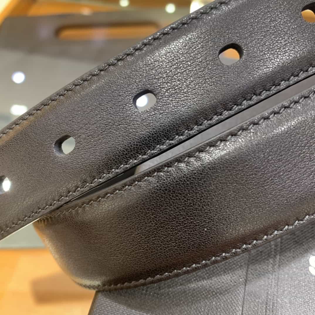 SAINT LAURENT CASSANDRE BELT WITH SQUARE BUCKLE IN SMOOTH LEATHER 634437BOO0E1000 - Image 5