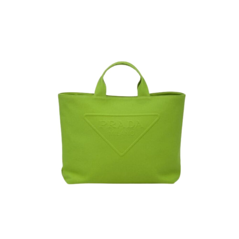 PRADA CANVAS TOTE BAG FERN GREEN 2VG081010F0613VOLO