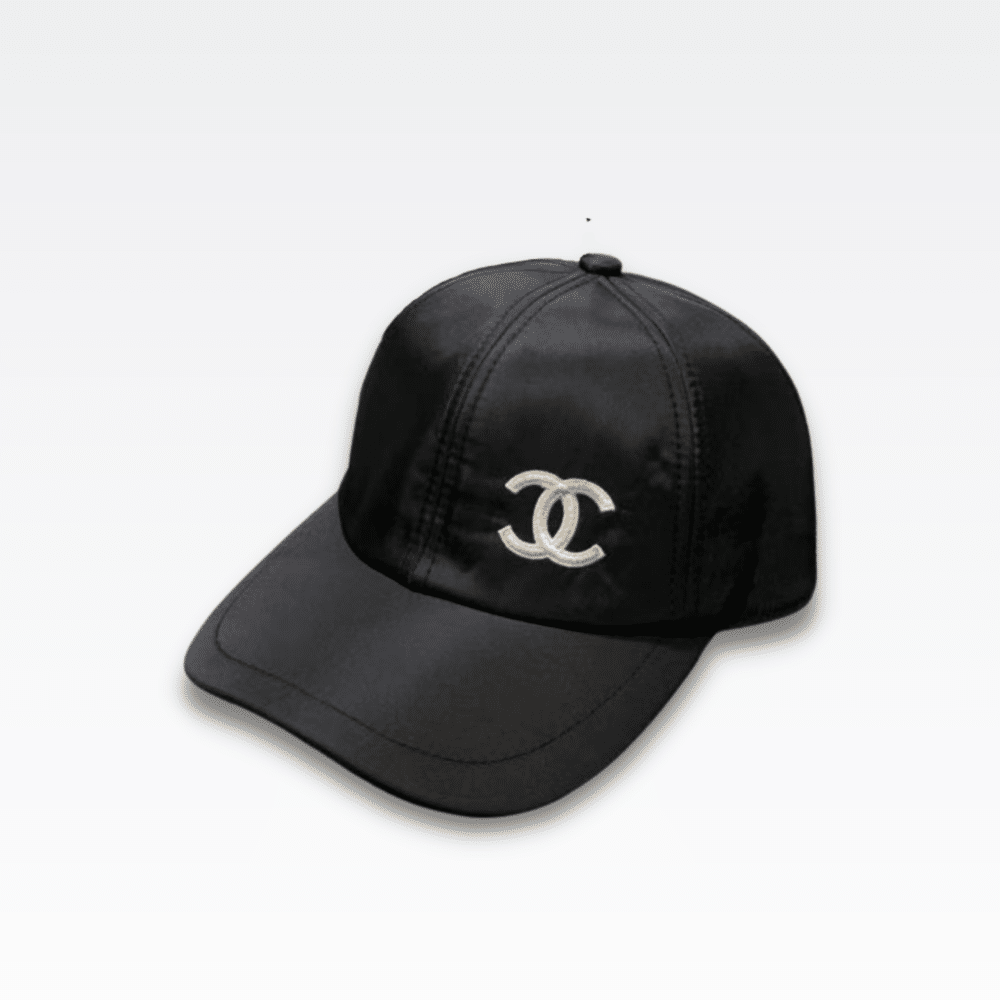 CHANEL CC EMBROIDERY BASEBALL CAP BLACK