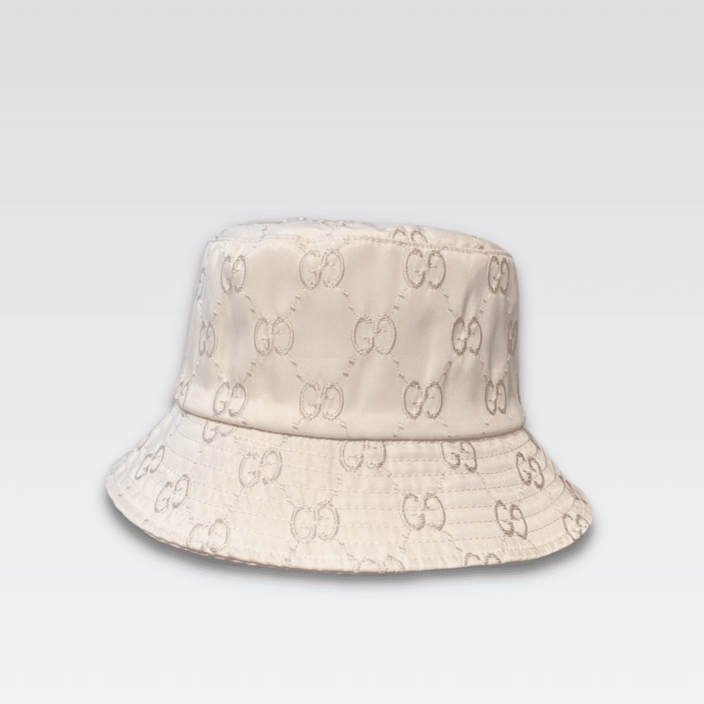 LOUIS VUITTON GG MONOGRAM BUCKET HAT WHITE