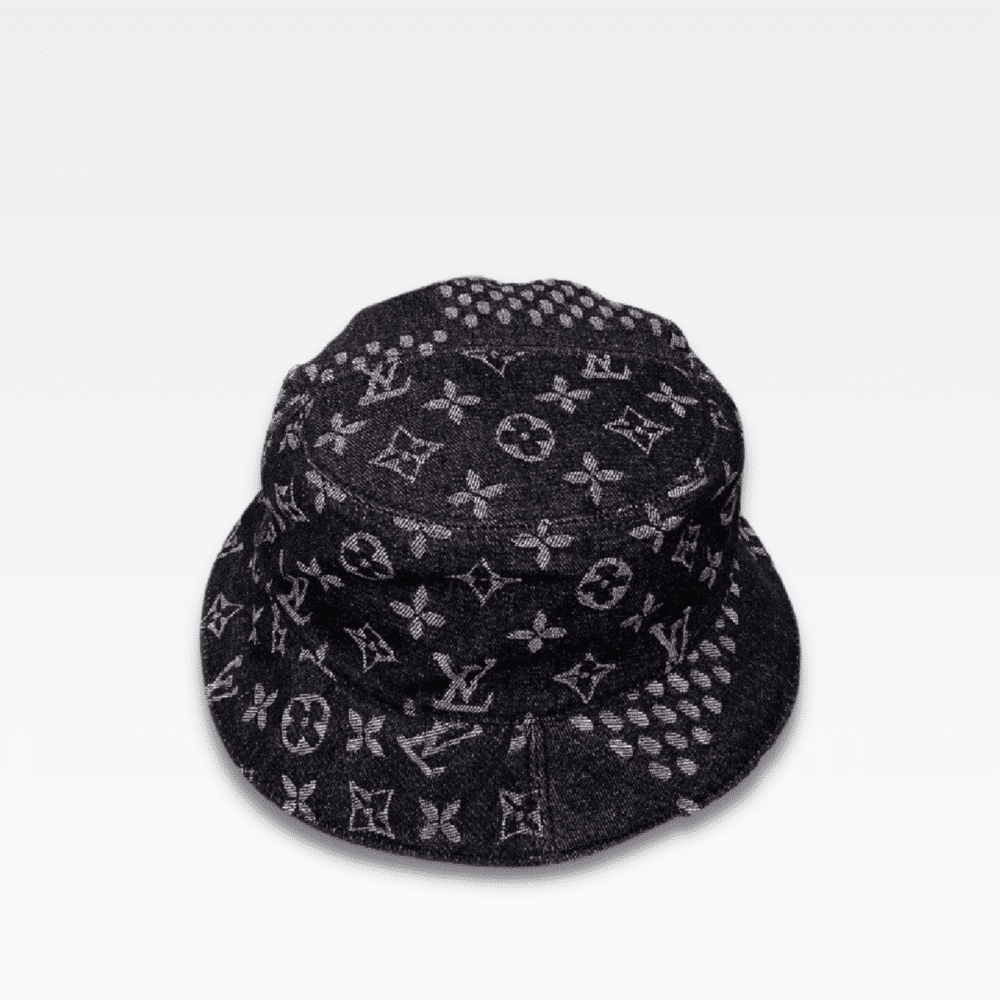 LOUIS VUITTON MONOGRAM DENIM BUCKET HAT BLACK