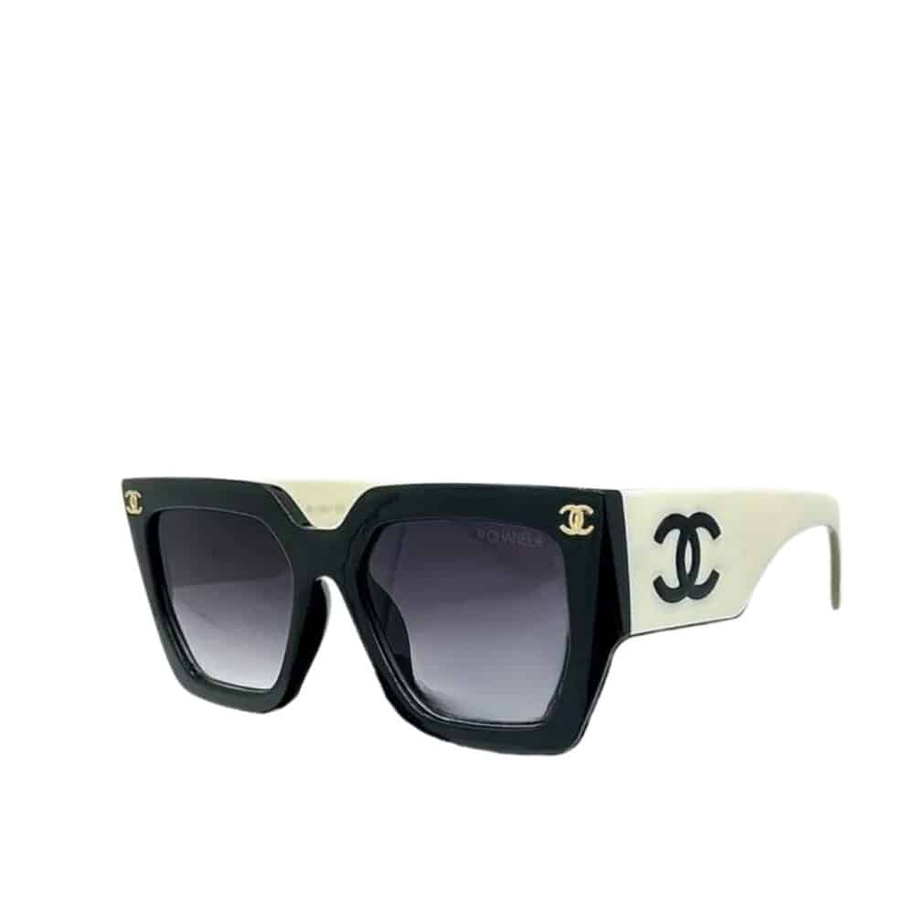 CHANEL VINTAGE BLACK WHITE SUNGLASSES