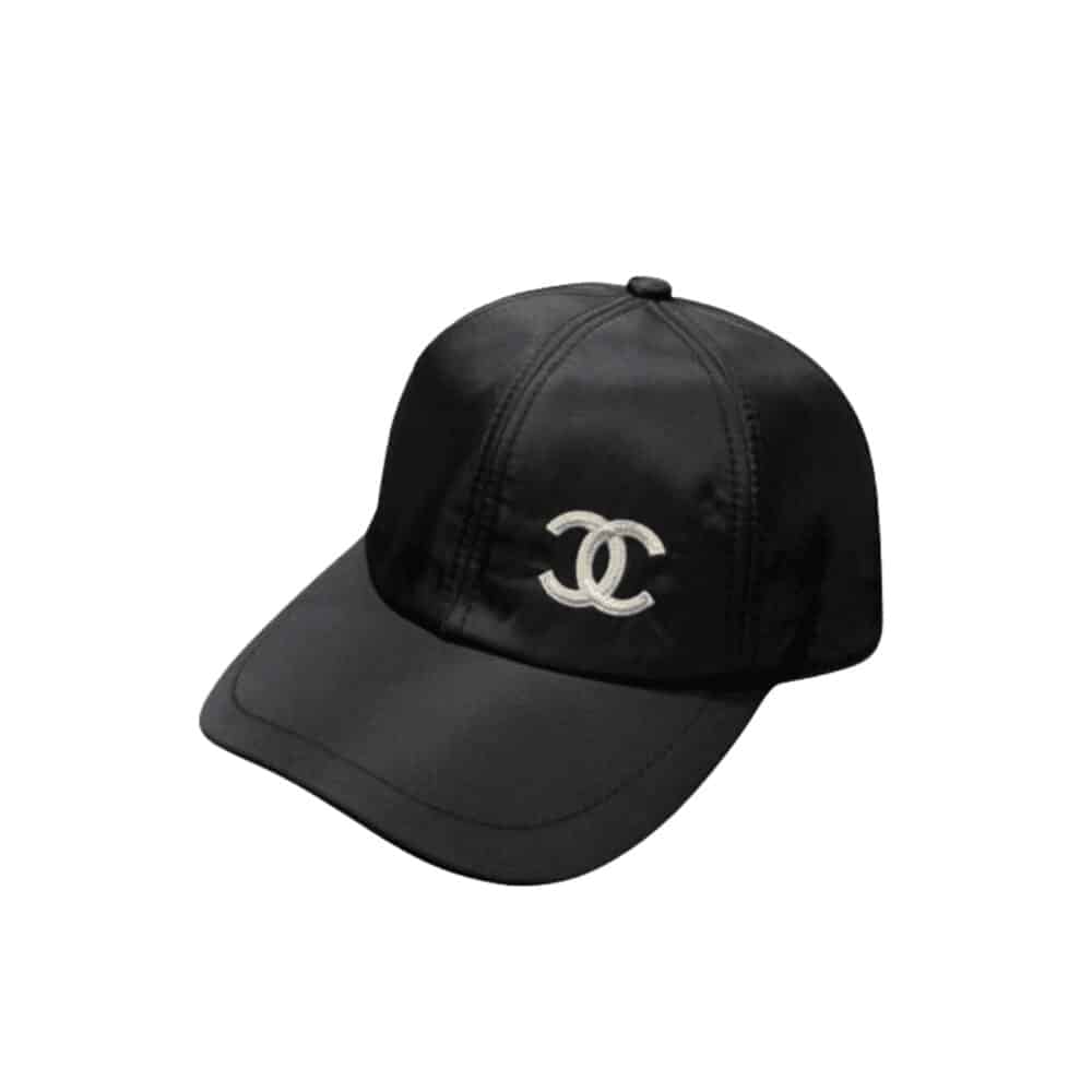 CHANEL CC EMBROIDERY BASEBALL CAP BLACK