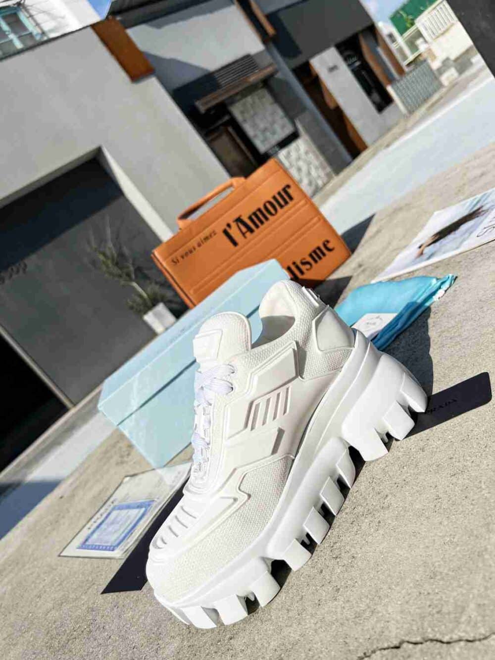 PRADA CLOUDBUST THUNDER SNEAKERS WHITE 1E819L3KR2F0009F050 - Image 5