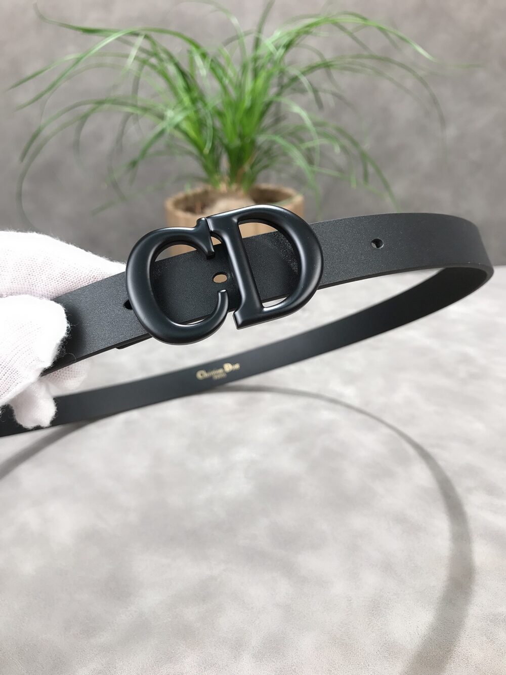 Alternative view of DIOR 30 MONTAIGNE LEATHER BELT BLACK 3CM