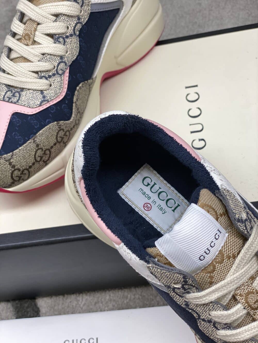 GUCCI WMNS GG RHYTON BEIGE WHITE PINK 620185 99WF0 4371 - Image 10