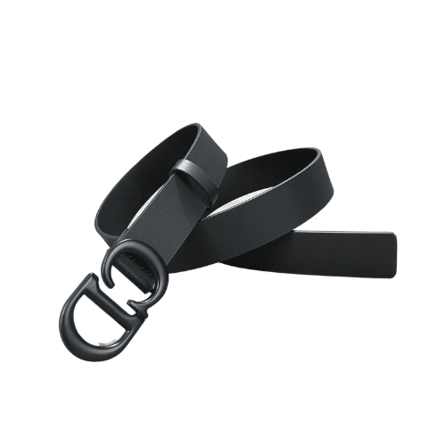 DIOR 30 MONTAIGNE LEATHER BELT BLACK 3CM