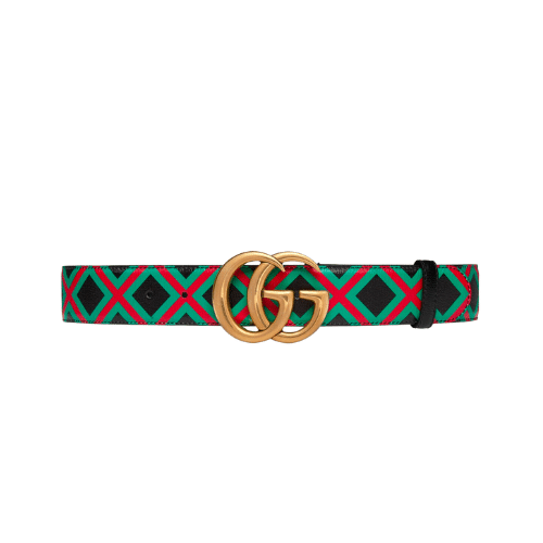 GUCCI DOUBLE G CROSS PRINT BELT 3.8CM ‎709985 AAARA 8943
