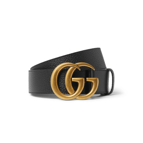 GUCCI MAMON GG GOLD LOGO BELT 4CM