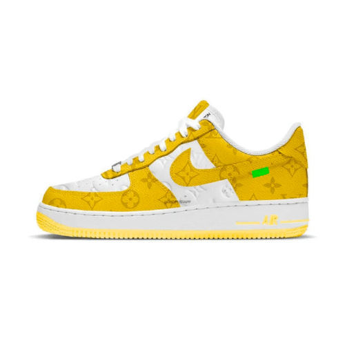 LOUIS VUITTON AND NIKE AIR FORCE 1 BY VIRGIL ABLOH WHITE COMET YELLOW