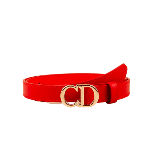 DIOR 30 MONTAIGNE REVERSIBLE BELT RED 2CM