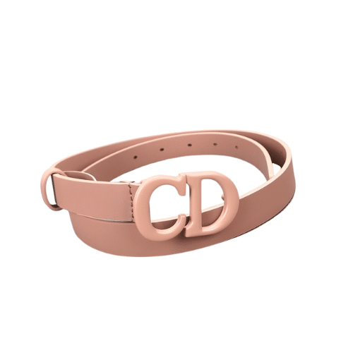 DIOR 30 MONTAIGNE LEATHER BELT ROSE PINK 3CM