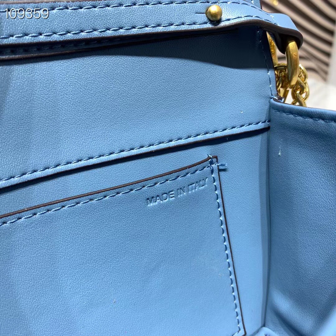 VALENTINO LOCÒ SMALL SHOULDER BAG IN CALFSKIN ULTRAMARINE WB0K53ZXLQ34 - Image 3