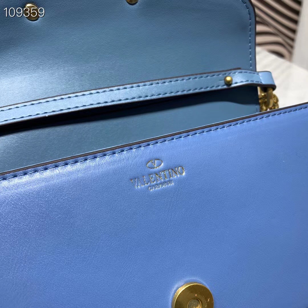 VALENTINO LOCÒ SMALL SHOULDER BAG IN CALFSKIN ULTRAMARINE WB0K53ZXLQ34 - Image 2