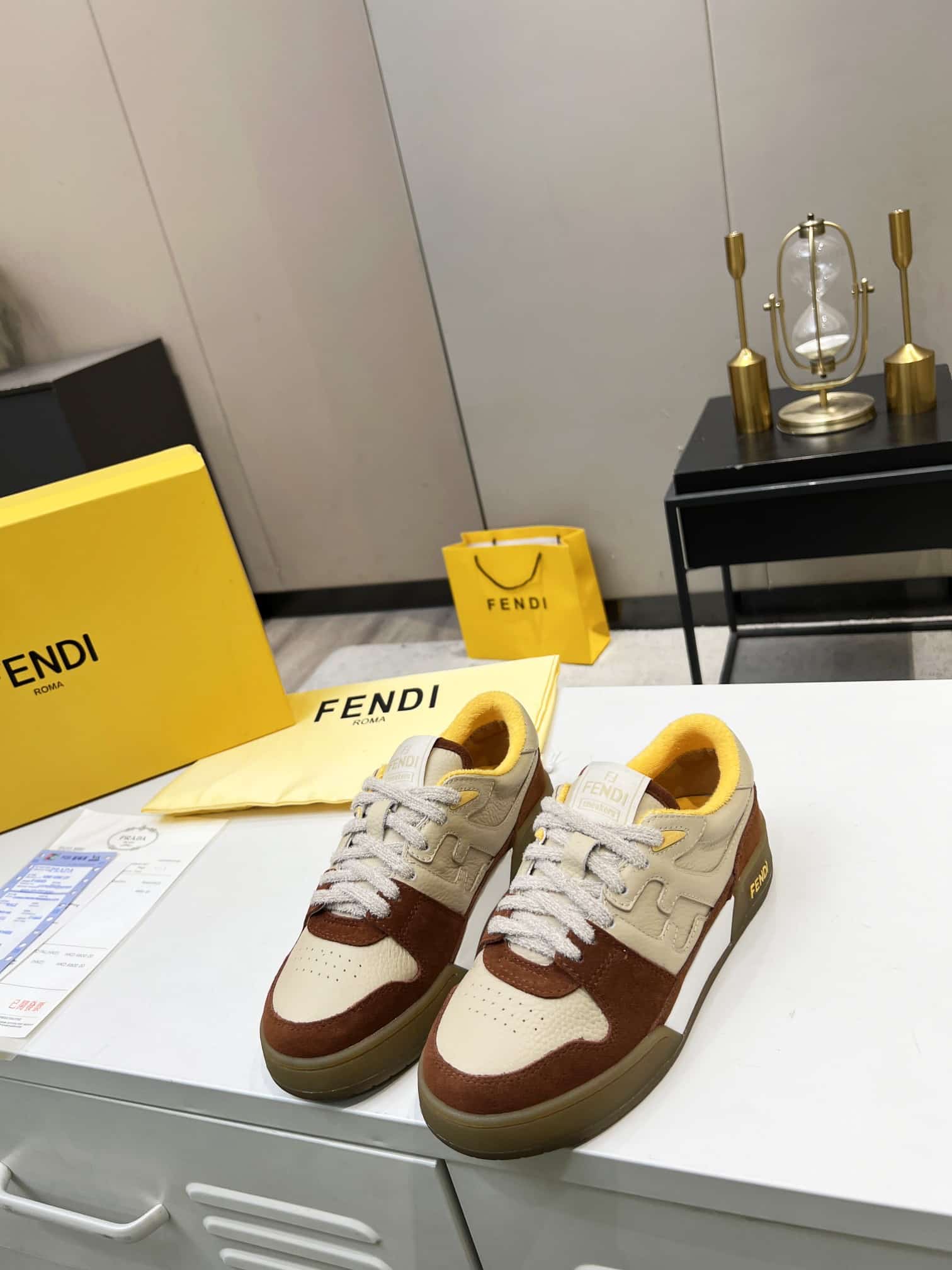 FENDI MATCH LOW TOPS BEIGE 8E8252AHH2F1FHU - Image 8