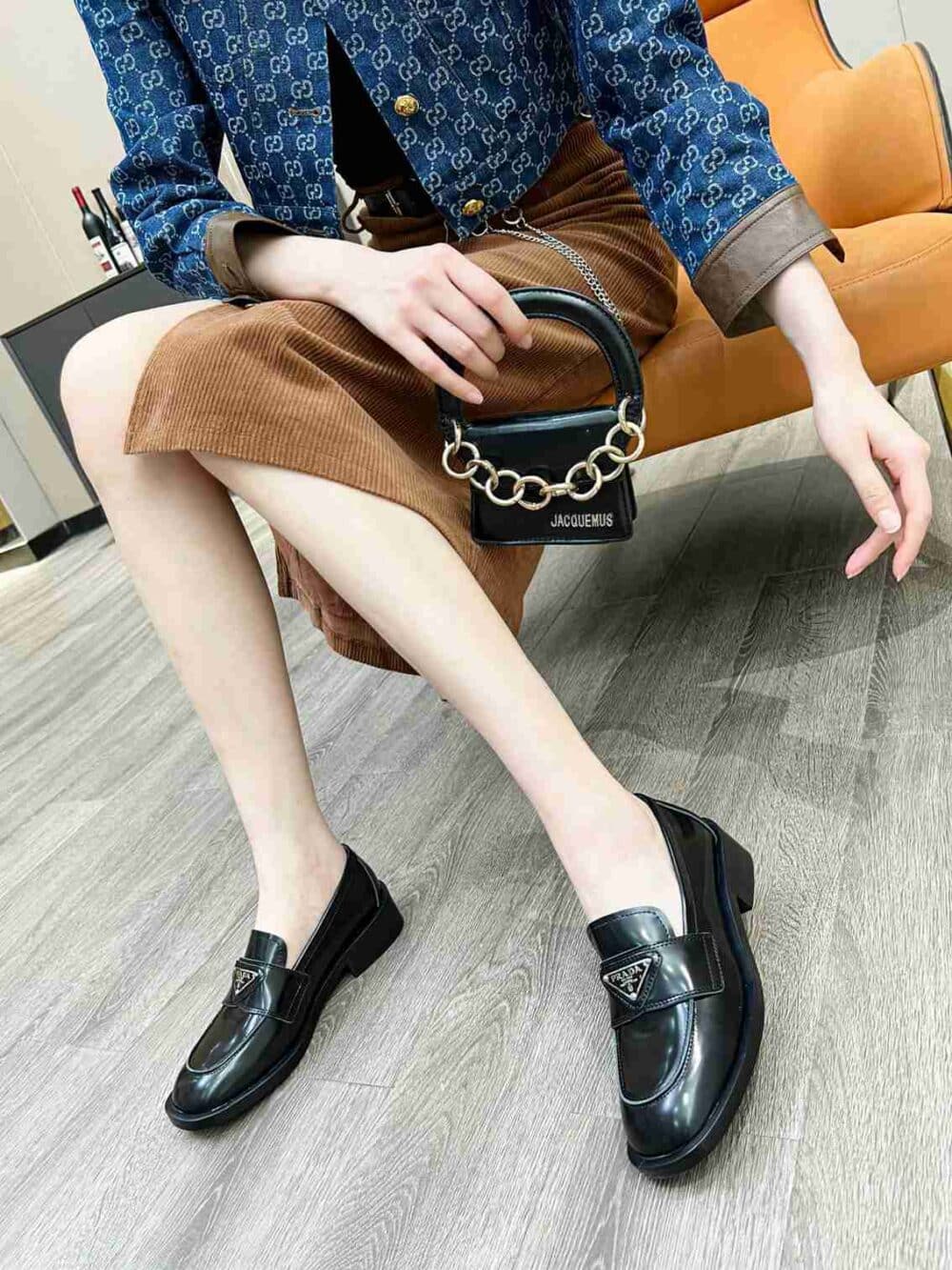 PRADA PATENT LEATHER LOAFERS BLACK 1D902M069F0002F025 - Image 5
