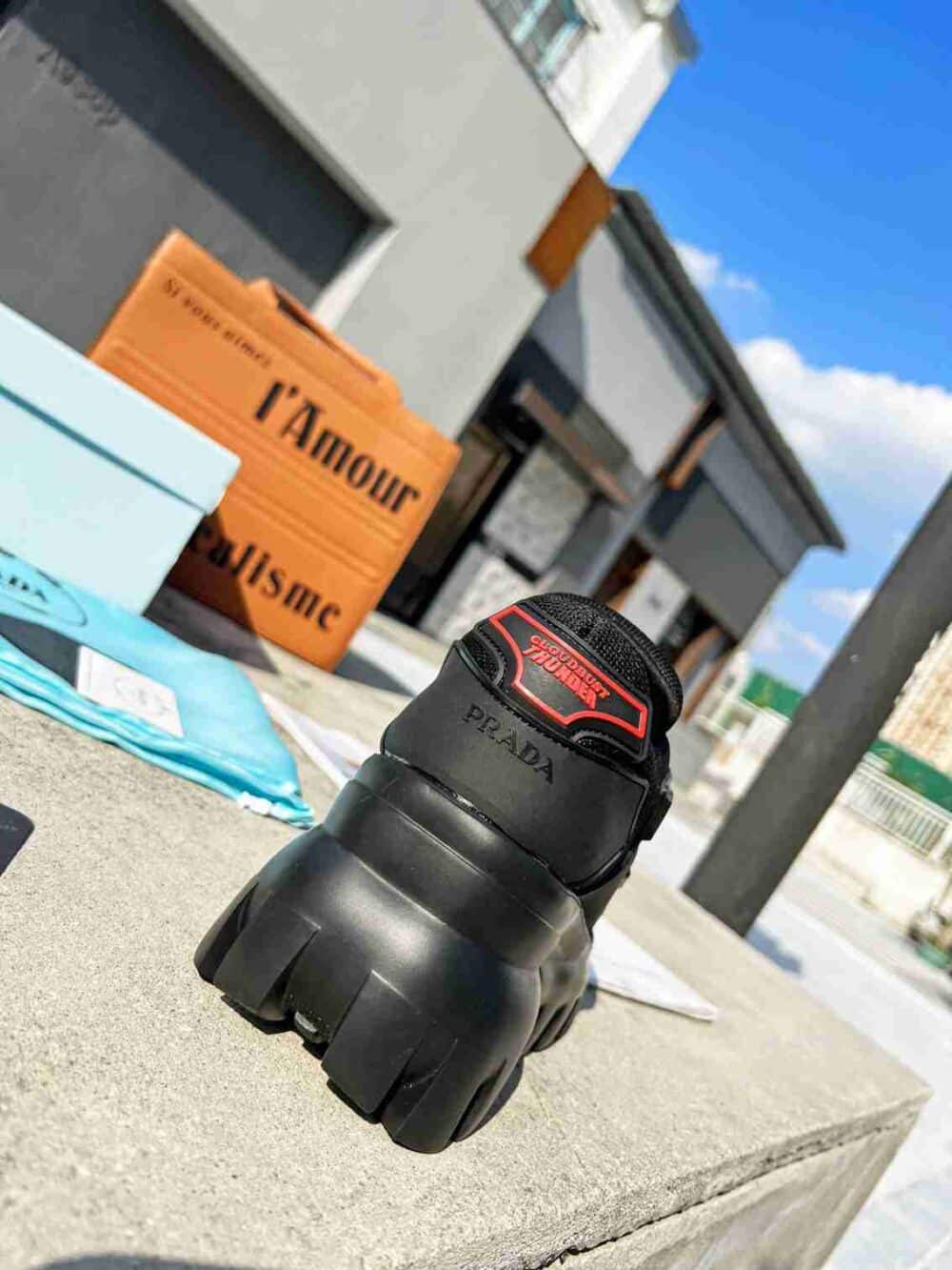PRADA CLOUDBUST THUNDER SNEAKERS BLACK 1E819L3KR2F0002F050 - Image 9