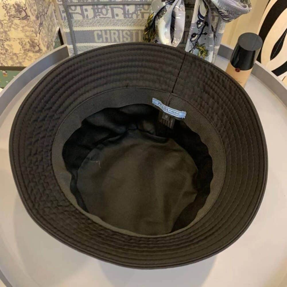 PRADA TECHNICAL FABRIC BUCKET HAT BLACK - Image 6