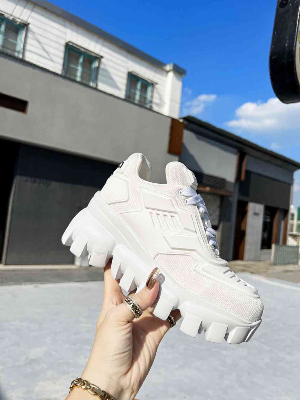 PRADA CLOUDBUST THUNDER SNEAKERS WHITE 1E819L3KR2F0009F050 - Image 9