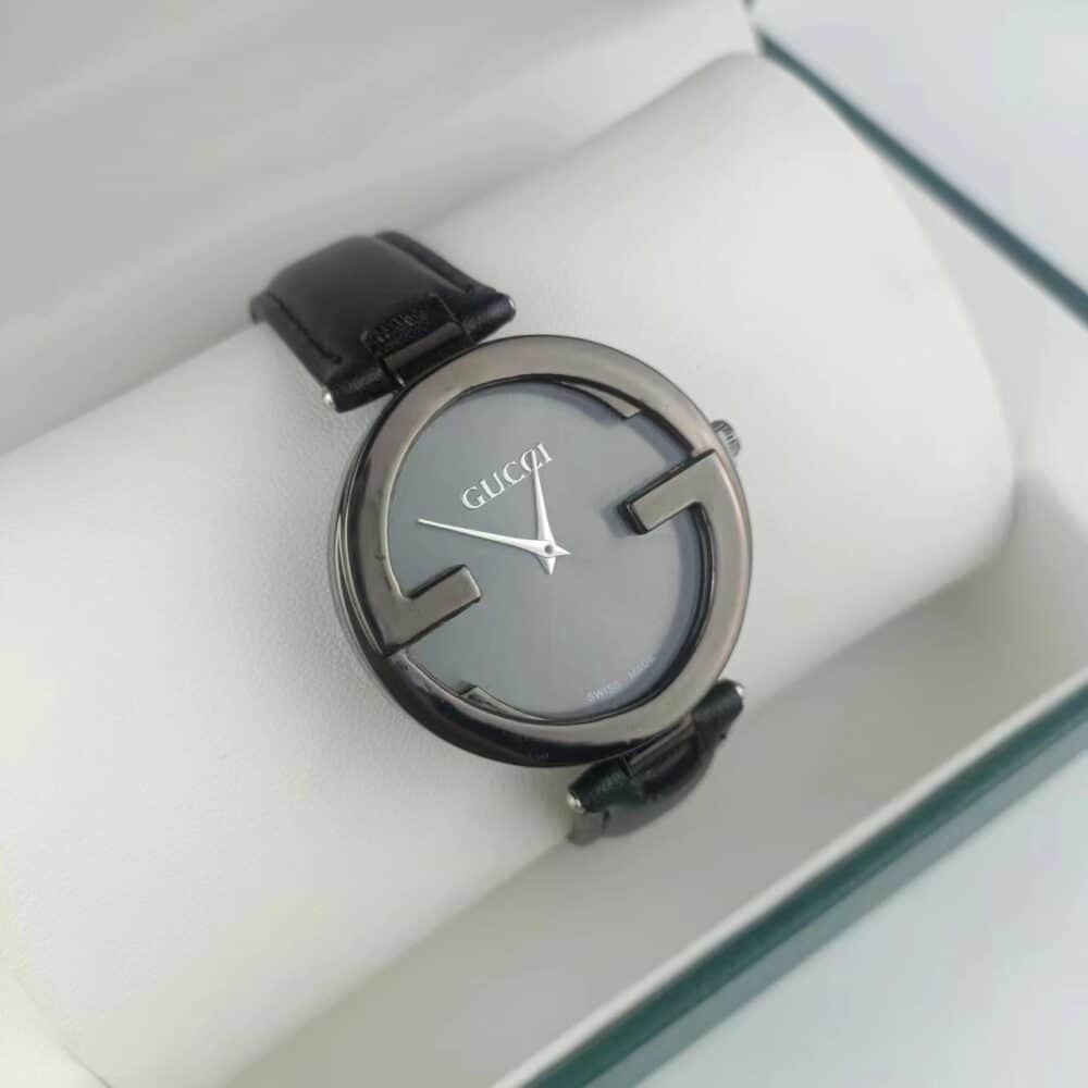 GUCCI INTERLOCKING WATCH BLACK DIAL 29MM YA133501 - Image 4
