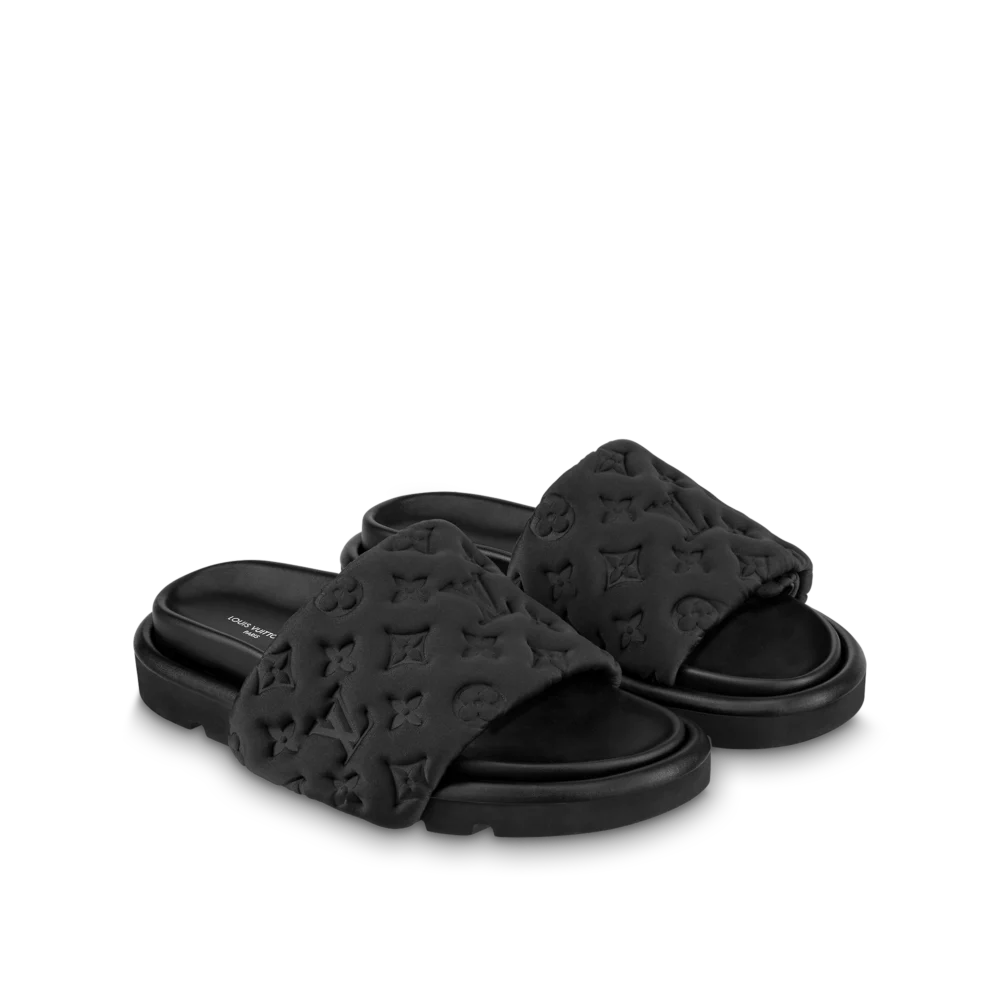 LOUIS VUITTON POOL PILLOW COMFORT MULE BLACK 1AA1EH