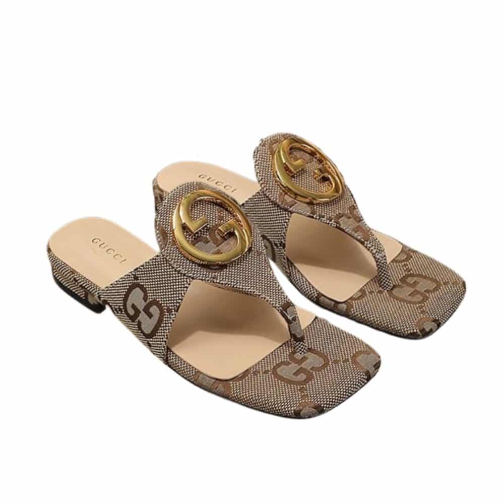 GUCCI WOMEN'S BLONDIE THONG SANDAL BEIGE