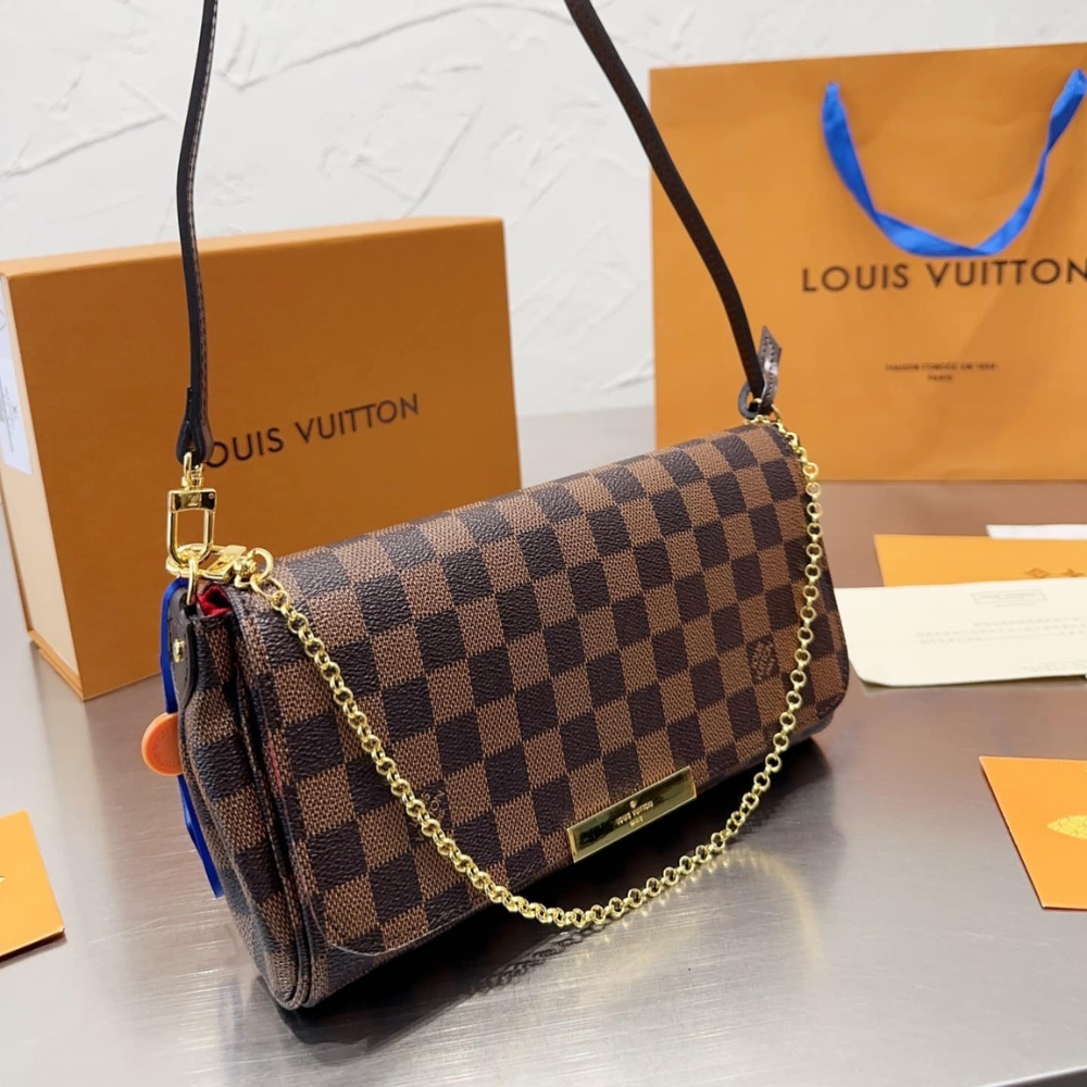 Alternative view of LOUIS VUITTON FAVORITE MM DAMIER EBENE BROWN 25CM N41129
