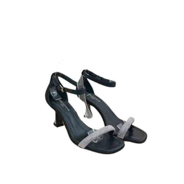 LOUIS VUITTON SPARKLE STRASS SANDAL BLACK 1AB2CD