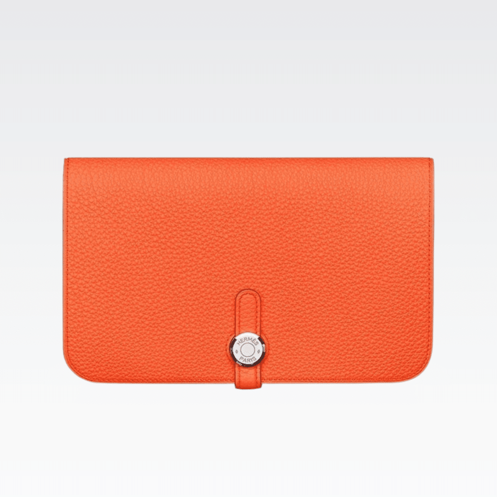 HERMES DOGON DUO LONG WALLET ORANGE