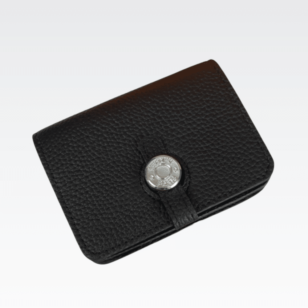 HERMES DOGON DUO MINI WALLET BLACK