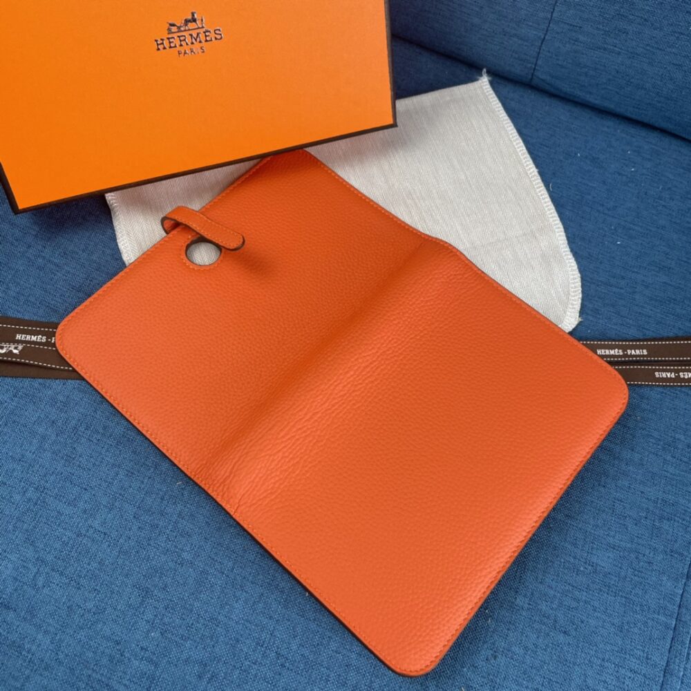 HERMES DOGON DUO LONG WALLET ORANGE - Image 7