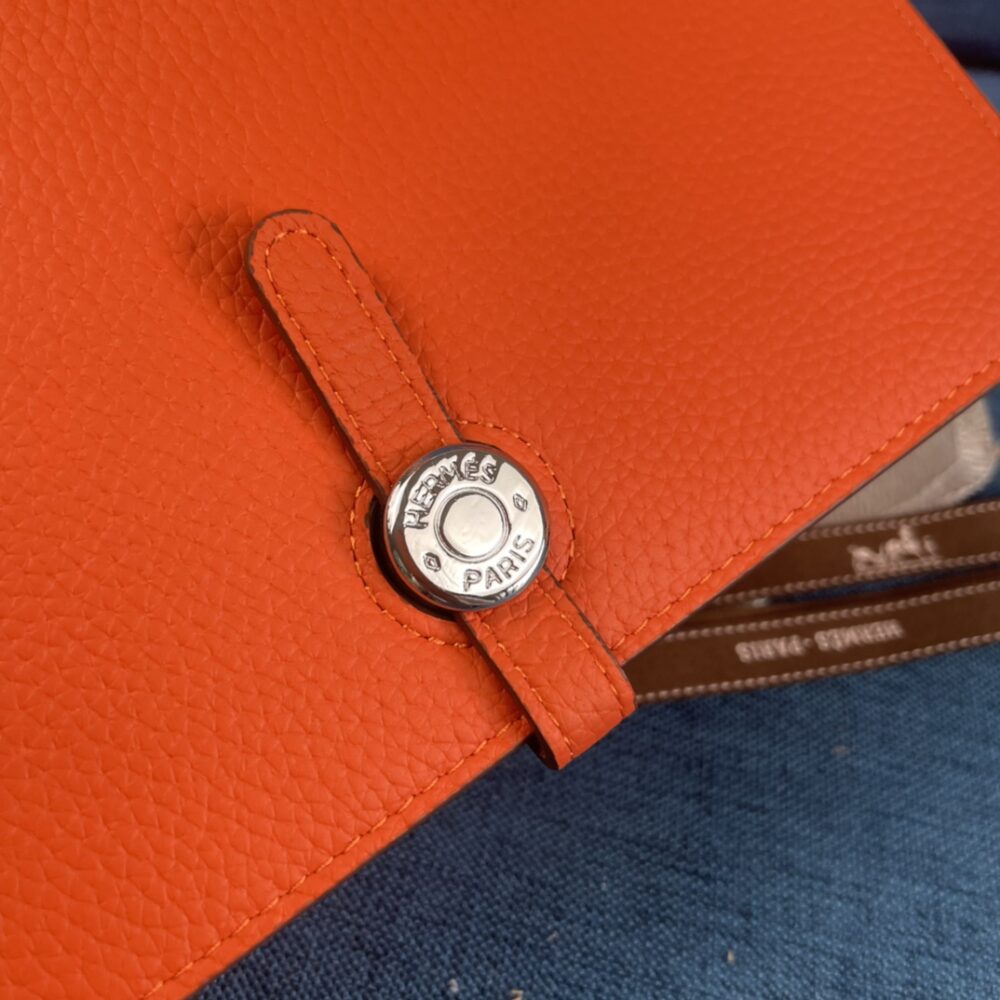 HERMES DOGON DUO LONG WALLET ORANGE - Image 3
