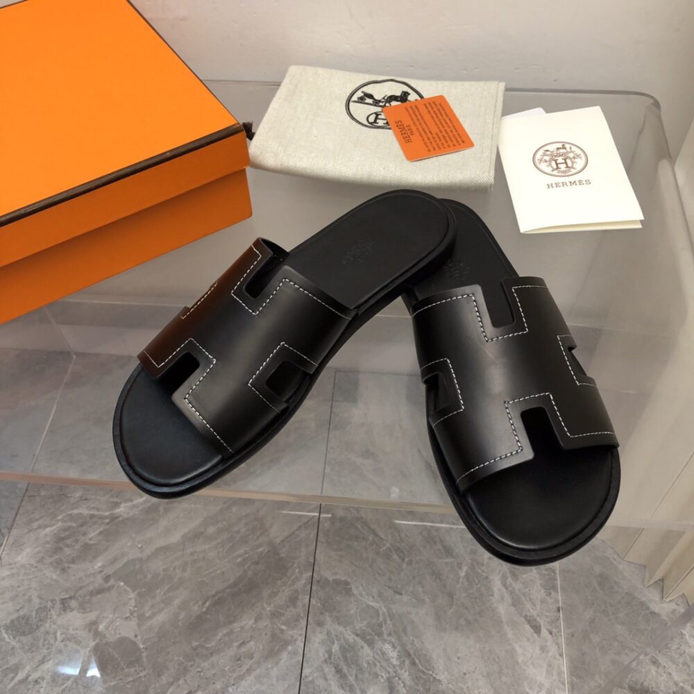 HERMES IZMIR SANDAL BLACK - Image 6