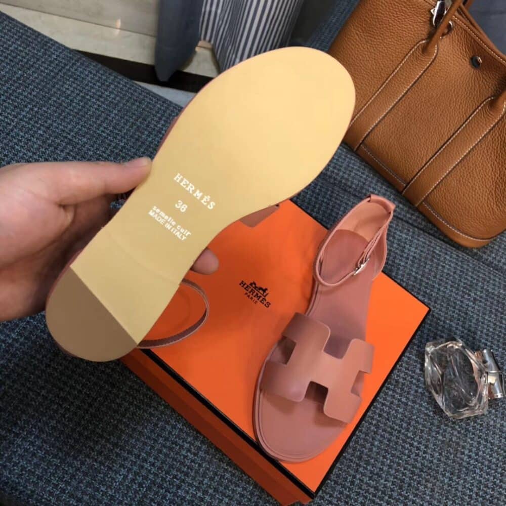 Alternative view of HERMES SANTORINI SANDAL PINK